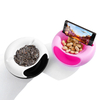 Multi-purpose Double Layer Dried Fruit Plate with Cellphone Stand Holder Snacks Seeds Dish Container Storage Box