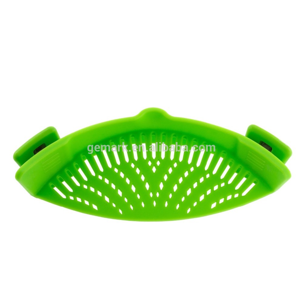 Kitchen tools Silicone pot strainer multi use oil separator Lime Green