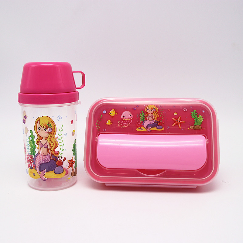 Elegant lunch box plastic food container with different design for children