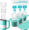 Silicone Ice Cube Tray for Tumbler Cup Hollow Cylinder Freezer Ice Molds with Lid for Juice Whiskey