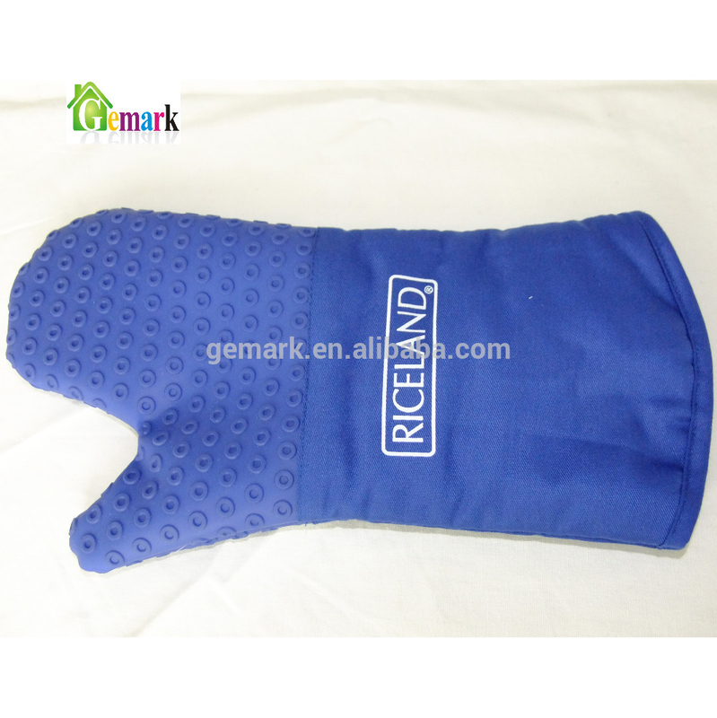 HEAT RESISTANT OVEN MITT WITH PRINTED LOGO