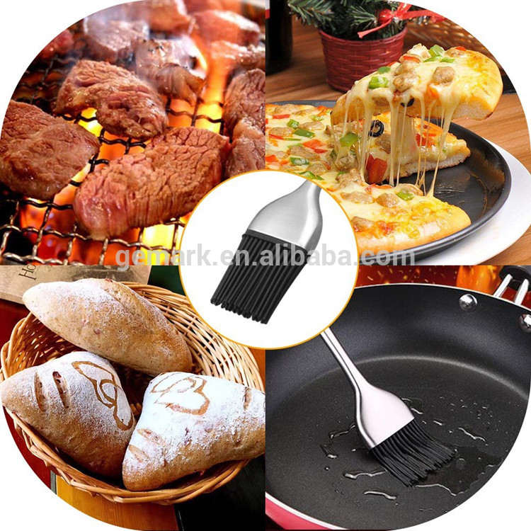 Silicone Basting Brush with Stainless Steel Handle For BBQ Meat,Grill and Pastries