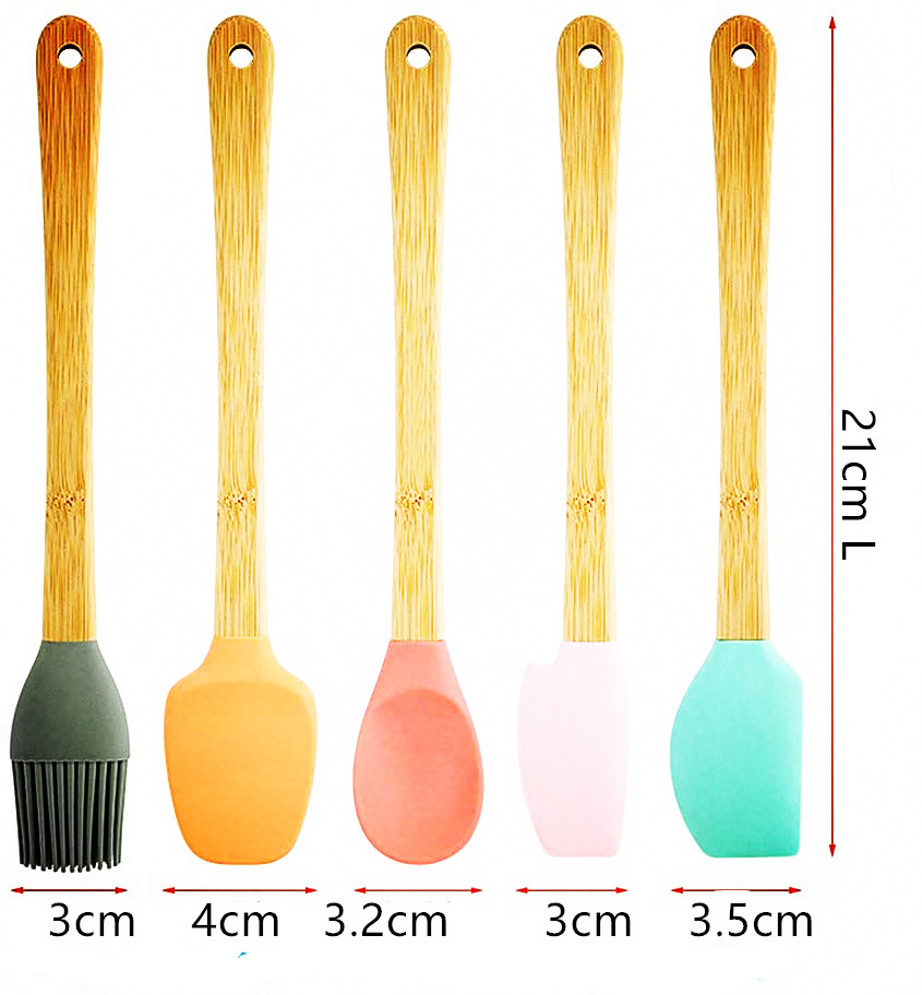 silicone spatula BPA Free Non-Stick Detachable Turner Spatula Dishwasher Safe Baking Spoon for Kitchen Cooking