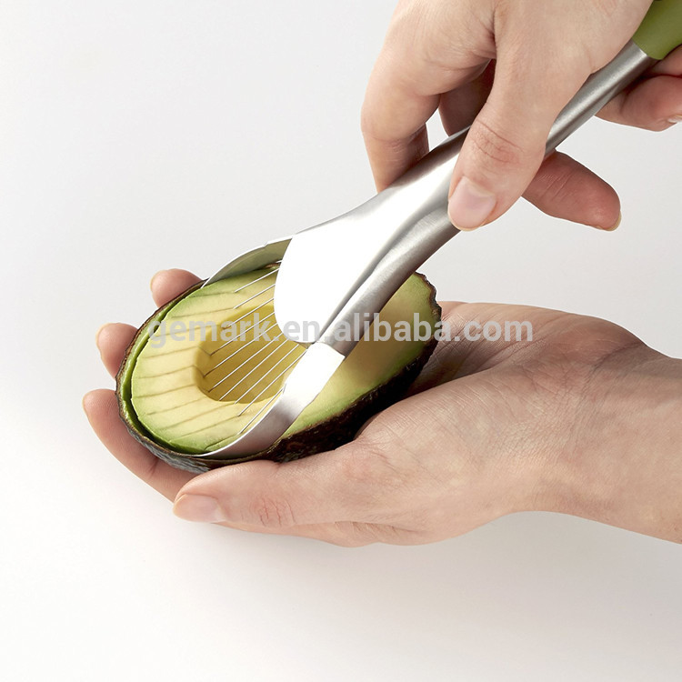 Stainless steel avocado slicer 