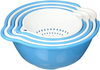 Strainer and Drip Bowl Set of 3 Plastic Washing Bowl Kitchen Colander
