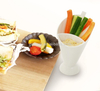 2 in 1 French Fry Dipping Cone holders w dipping bowl BPA Free Snack box cones for French fries