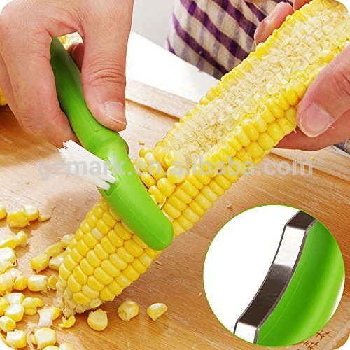 Kitchen Fruit Vegetable Tools Corn stripper Multi-Functional Corn SS Stripper With Cleaning Brush