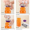 Jar Opener Multifunction Adjustable for 1-4 inches Bottle Can, Stainless Steel Lids Off Jar Opener