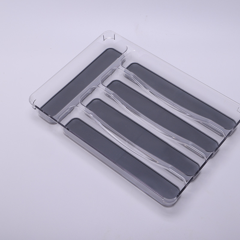 Utensil Holder 5-Slot Silverware Organizer for Drawer Plastic Utensil Kitchen Drawers Tray Organization Cutlery tray