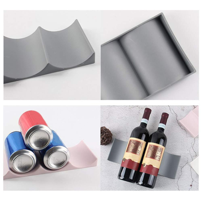 Can organizer Wine Rack Countertop Plastic Wine Bottle Display Mat Can Easy Stacker Storage Rack For Kitchen