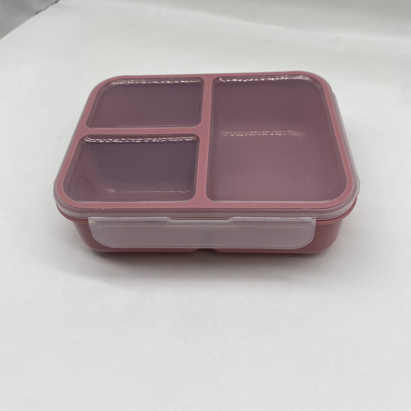 3 Compartment Meal Prep Bento Box Plastic Reusable Divided Lunch Storage Containers for Kids Adults