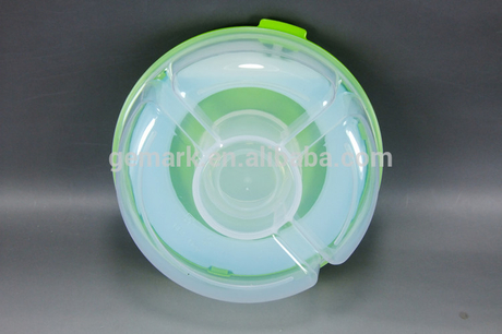 Food safe Plastic Salad Bowl for Fruit and Veggie with Removable Ice Pack