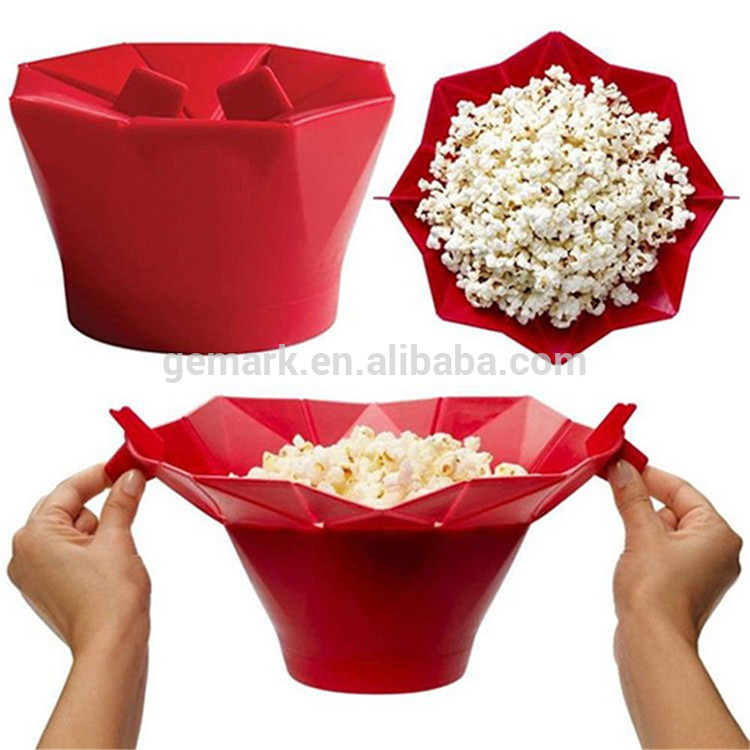 Microwave Popper Silicone folding bowl Popcorn Bucket microwave popper
