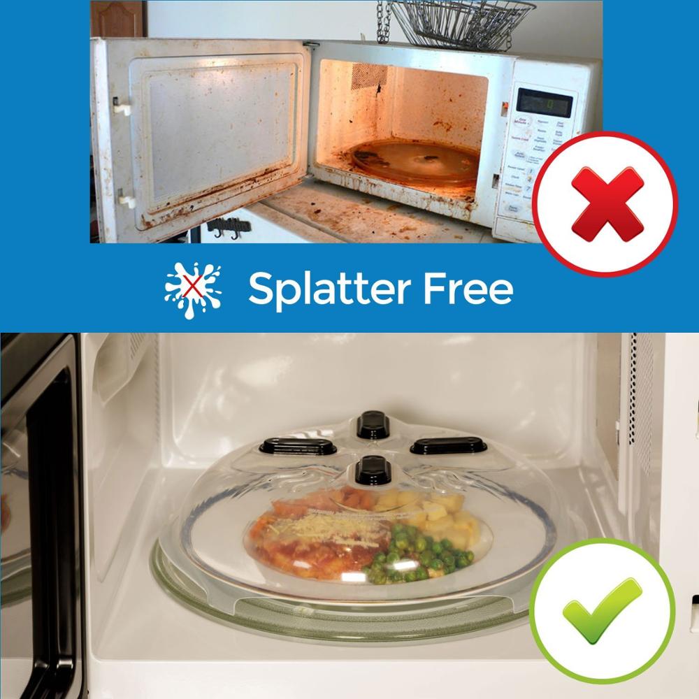 Magnetic Microwave Splatter Cover Microwave Plate Guard Lid With Steam Vent Magnetic Microwave Splatter Lid Hover Cover