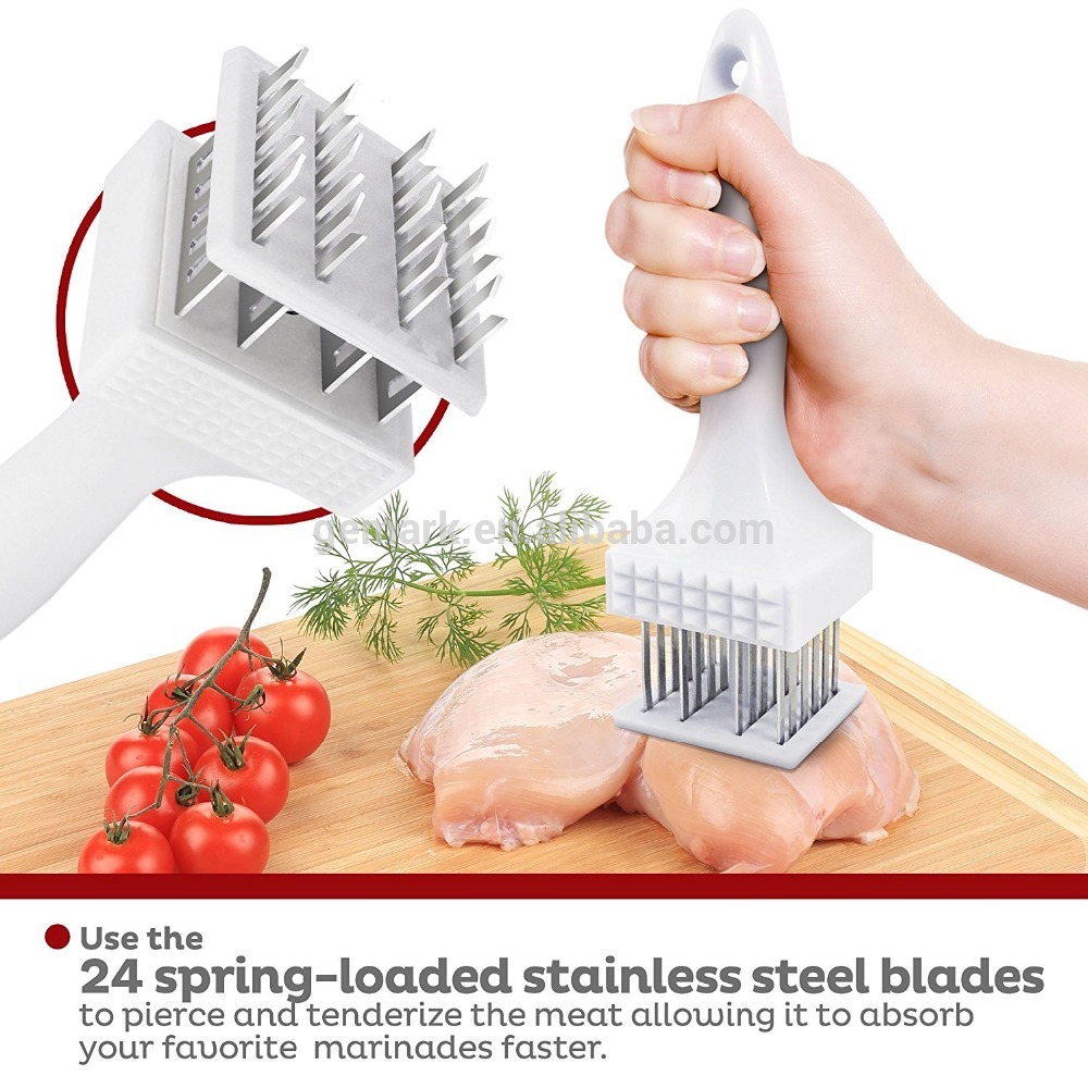 Cooking tools 3 Sided Square Steak tenderizer with Stainless steel needle 2 in 1 Meat and Poultry Tenderizer