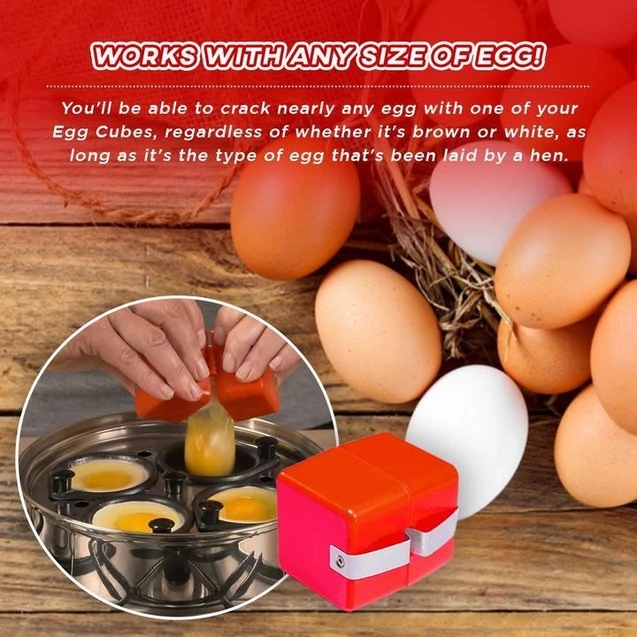 Egg Opening Cubes Egg Cracker Portable Efficient Opening Tool Handheld Egg Yolk Separator