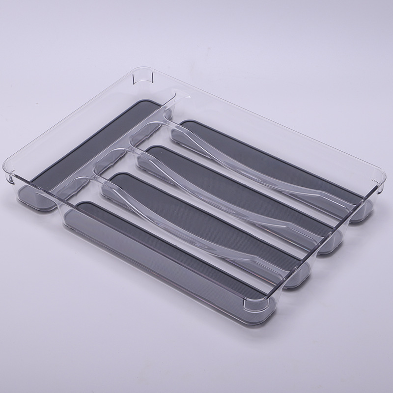 Utensil Holder 5-Slot Silverware Organizer for Drawer Plastic Utensil Kitchen Drawers Tray Organization Cutlery tray