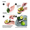 Stainless steel avocado slicer 