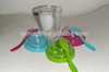 Plastic Single Wall Yogurt bottle Cereal To Go Breakfast Cup With Spoon