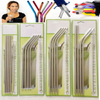 Steel Color Straight And Bent Straws Stainless Steel Drinking Straws With Various sizes
