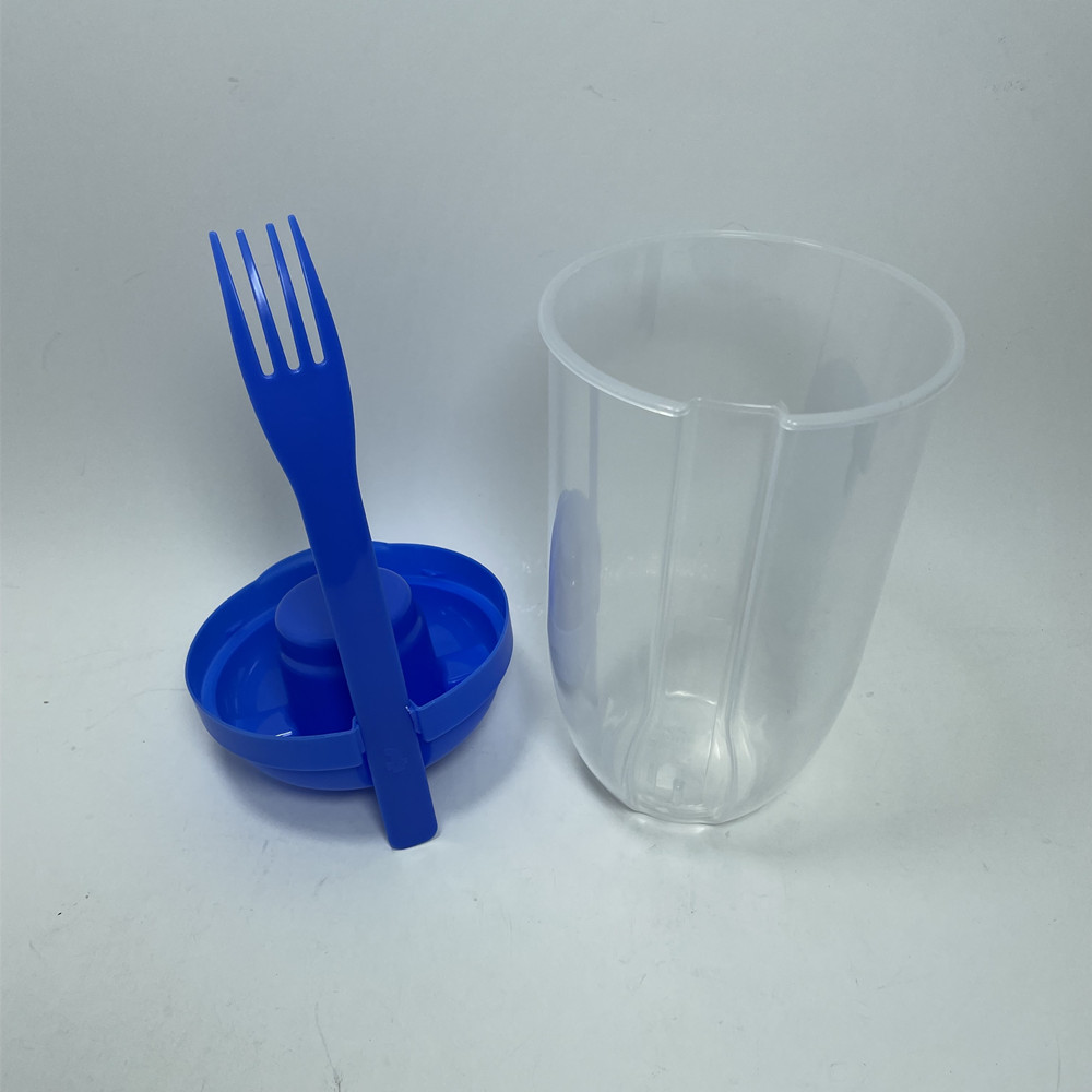 Salad Cup Container with Fork and Salad Dressing Holder Keep Fit Salad Meal Shaker Cup For Picnic