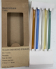 High quality clear Glass Straight And Bent Reusable drinking straws With Cleaning Brush