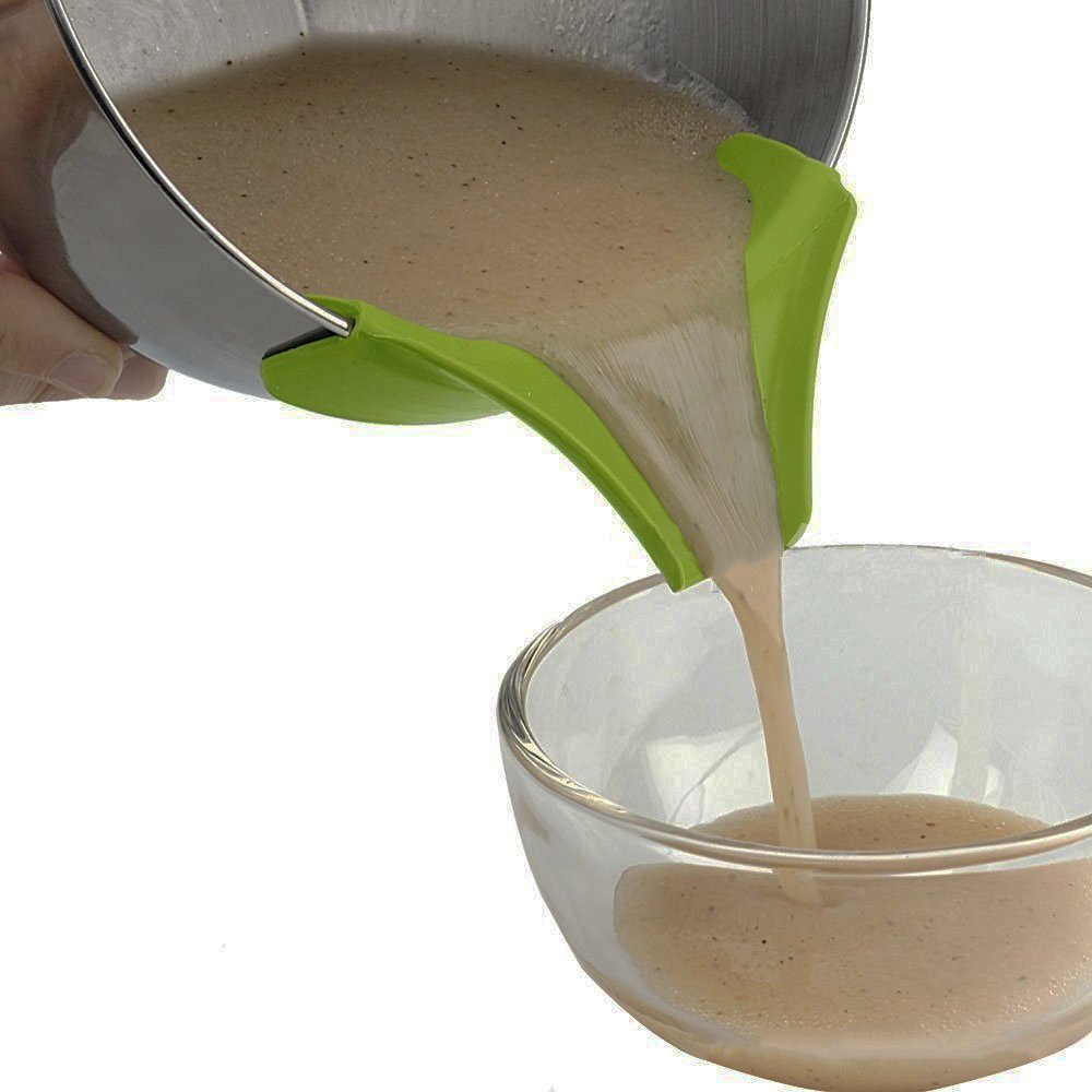 pour spout, silicone slip on Non-drip pouring spout mess free for pots,panand bowls