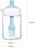 Condiment Jar With Silicone Brush 2 in 1 Oil Dispenser Silicone Oil Brush Bottle for Kitchen Cooking Barbecue