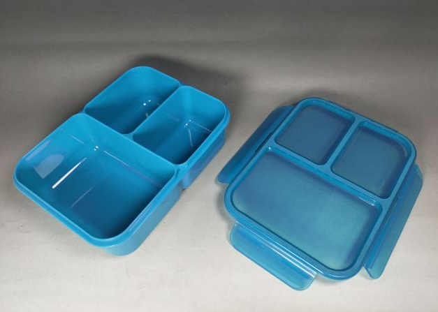 3 Compartment Meal Prep Bento Box Plastic Reusable Divided Lunch Storage Containers for Kids Adults