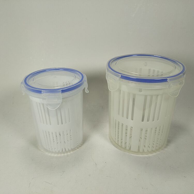 Plastic Pickle Jar with Strainer Flip Transparent Pickle Storage Container with Strainer Insert
